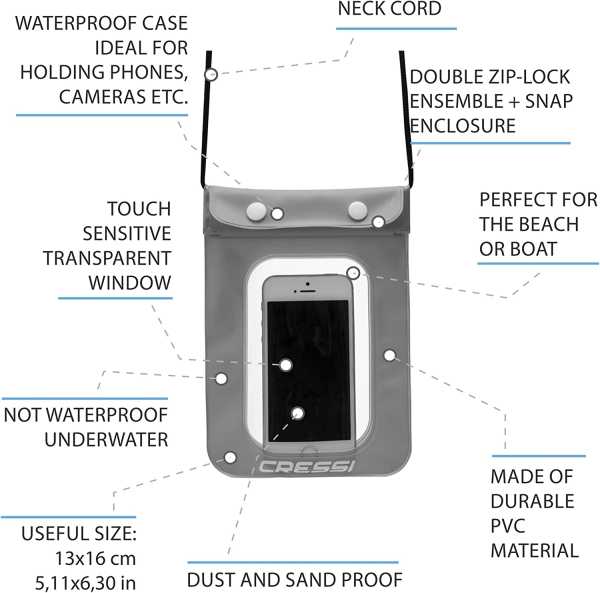 ����� ������������� ��� �������� CRESSI PROTECTIVE PHONE CASE, �����, Cressi ��� ��������� �����, ������ � ��������� �������� �������.��