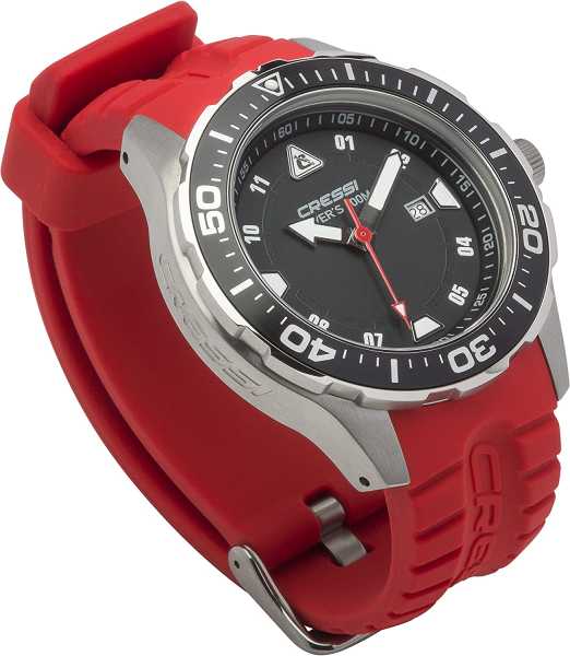 ���� Cressi MANTA WATCH 100m BLACK RED ��� ��������� �����, ������ � ��������� �������� �������.��