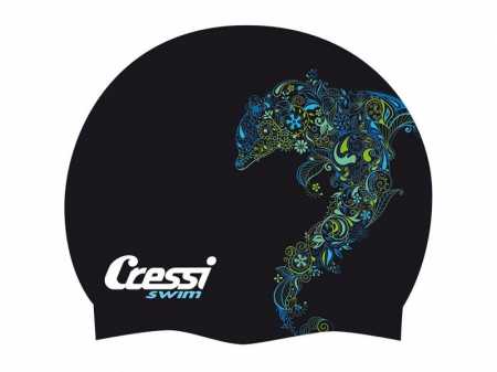 Шапочка cressi fantasy силиконовая, цвета с рисунком в ассортименте (черный, серый, белый) для подводной охоты, купить в подводном магазине Водолаз.РФ