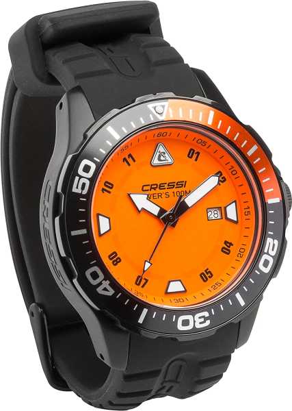 ���� Cressi MANTA WATCH 100m BLACK BLACK ORANGE ��� ��������� �����, ������ � ��������� �������� �������.��