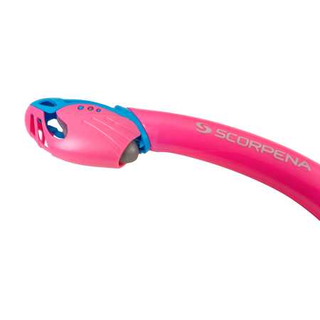 Трубка Scorpena Junior J, розово-бирюз. для подводной охоты, купить в подводном магазине Водолаз.РФ